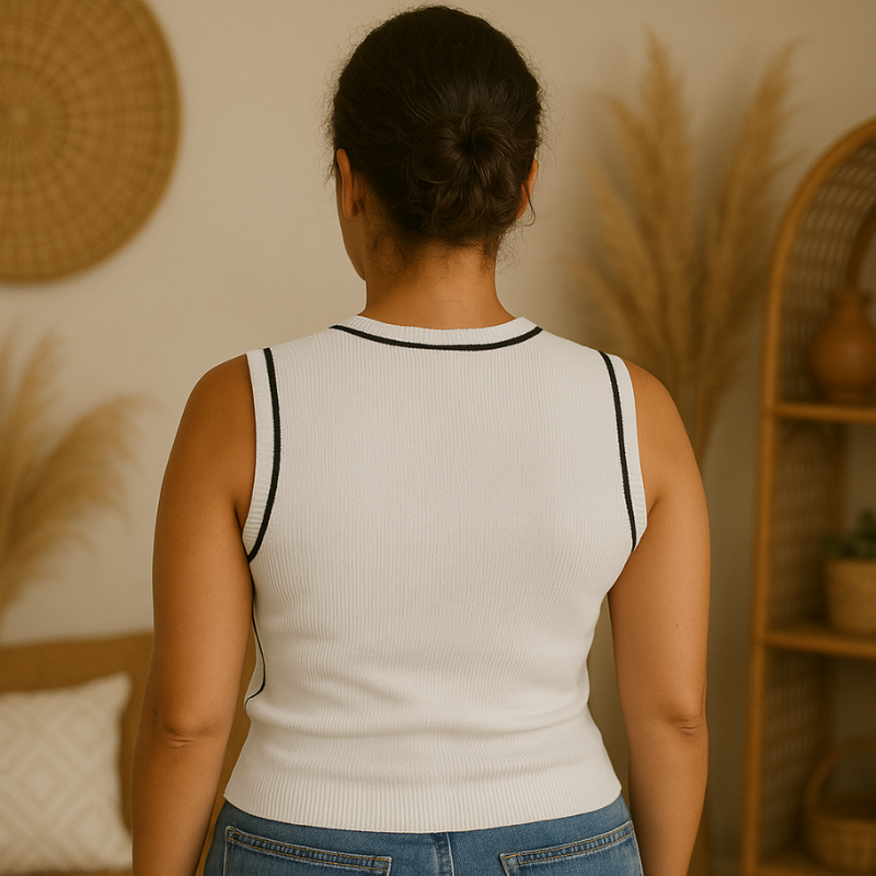 Regata Bicolor Preto e Branco