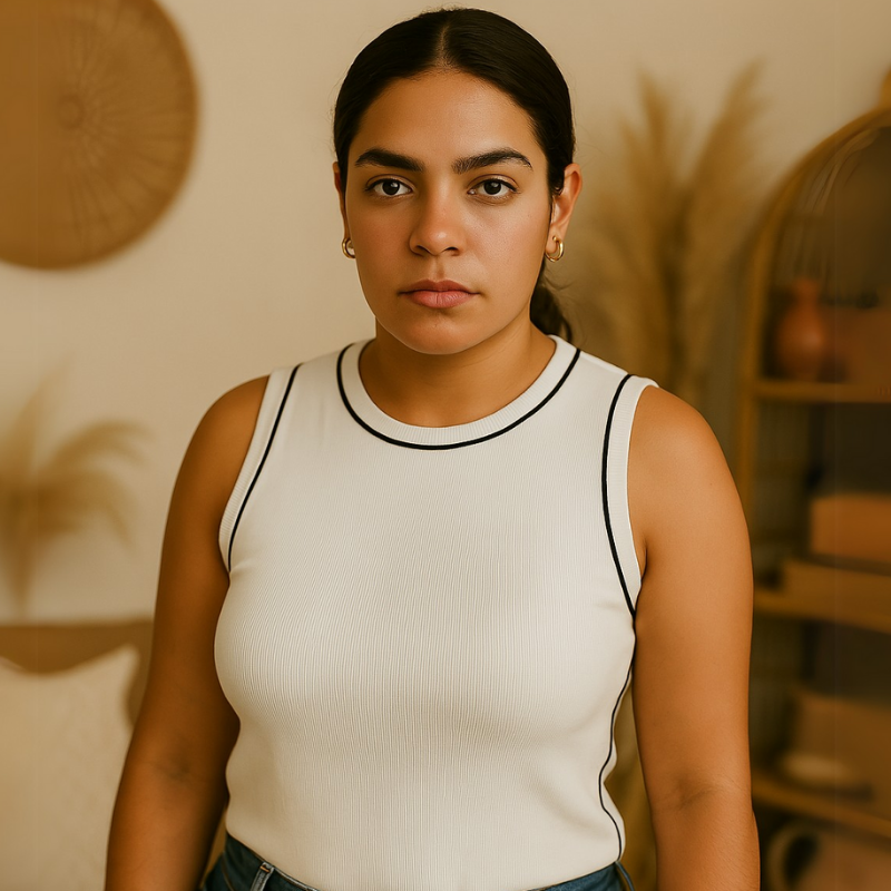 Regata Bicolor Preto e Branco