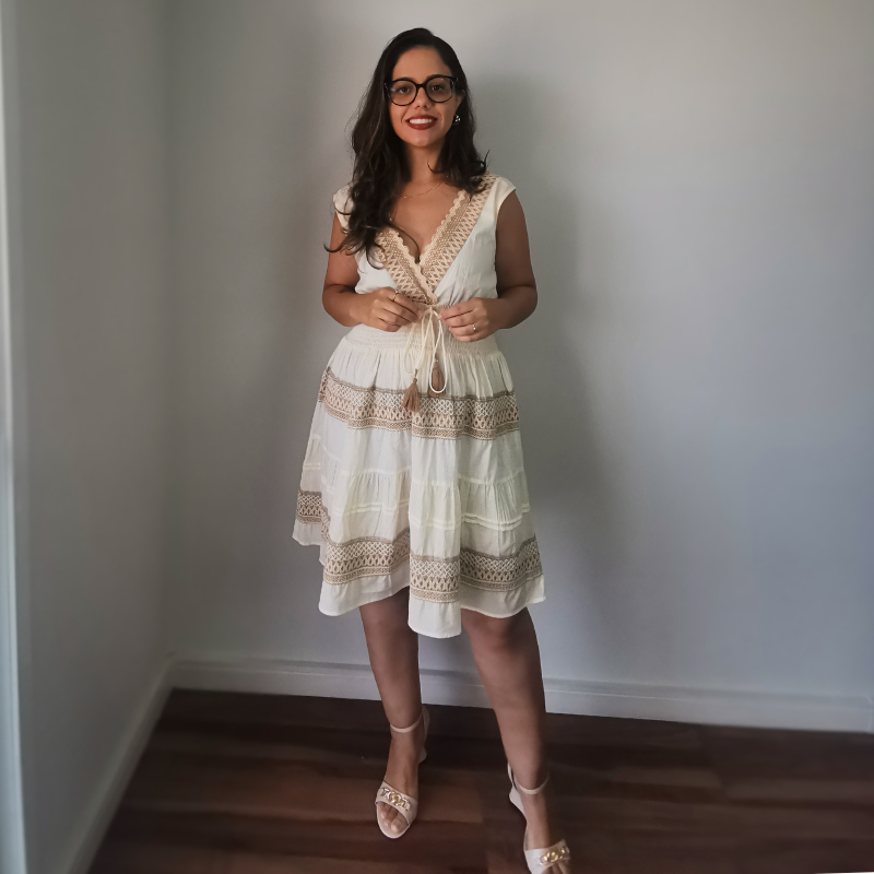 Vestido Curto em Algodão Amara