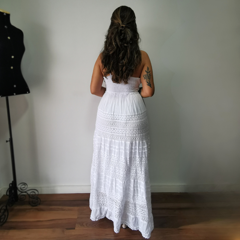Vestido Longo em Algodão Mira