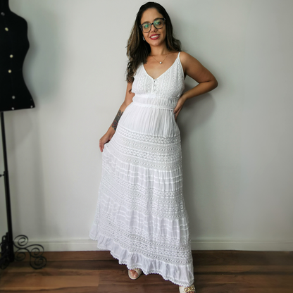 Vestido Longo em Algodão Mira