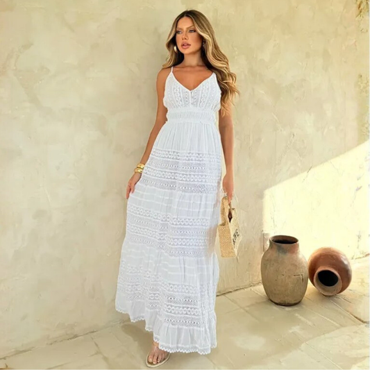 Vestido Longo em Algodão Mira