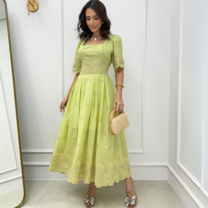 Vestido Viscolinho Estampa Floral