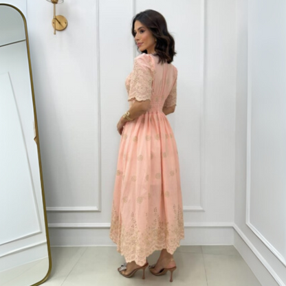 Vestido Viscolinho Estampa Floral